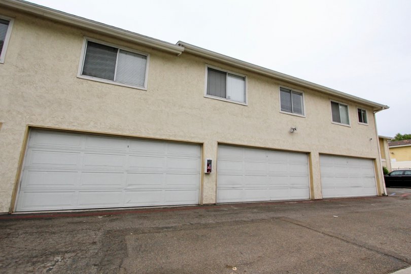 garage parking area in Sandstone community of Spring Valley, California