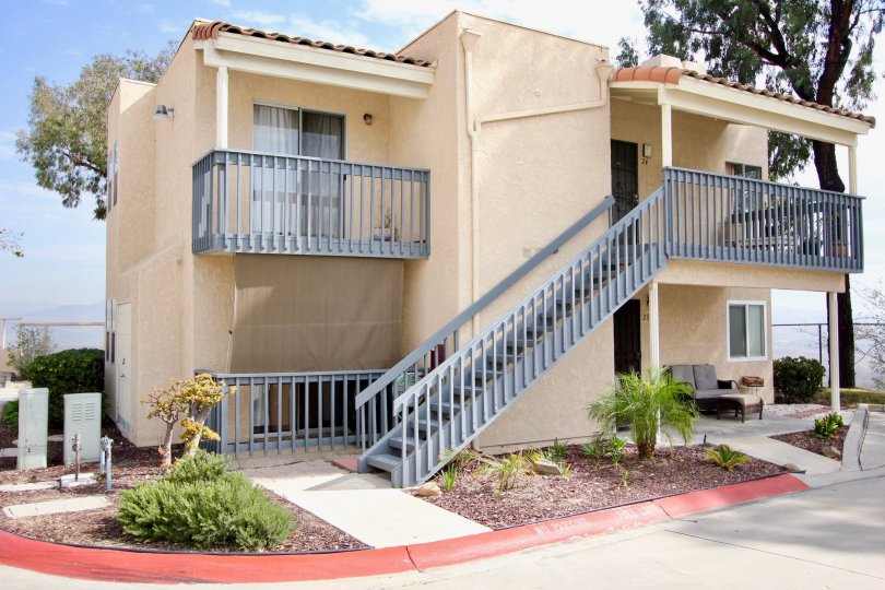 Upper and lower balconies with unobstructed views with front and back landscaping in Spring Valley