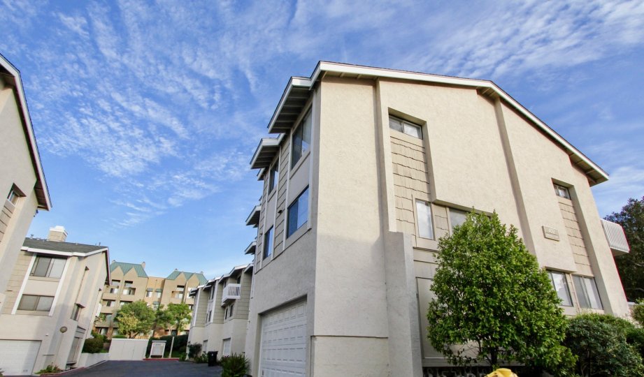 Three story housing unit with attached garage at La Jolla Village Park in University City California