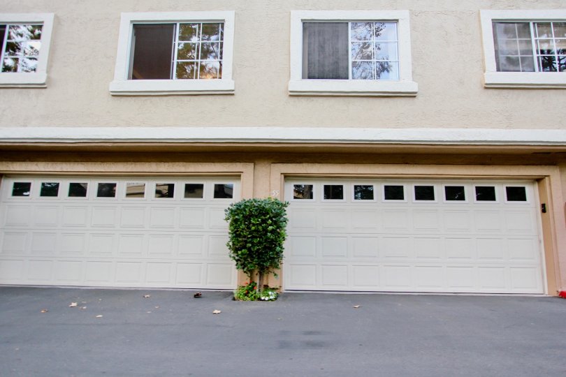 Townhomes with attached garages at Madrid in University City California