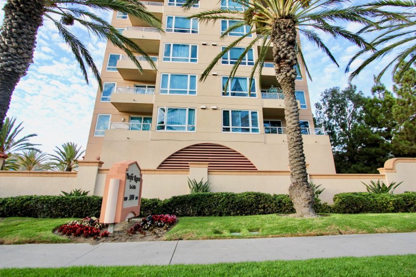 Compound view of the building with trees plants and compound wall in Pacific Regent La Jolla
