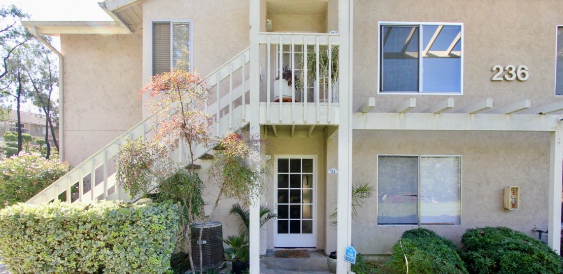 Housing with attached stairway at The Park in Vista California