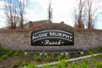 Sign at the entrance of Audie Murphy Ranch