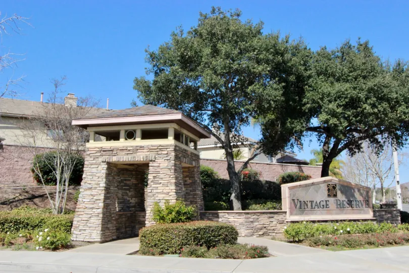 Stone Column Entryway to Vintage Reserve