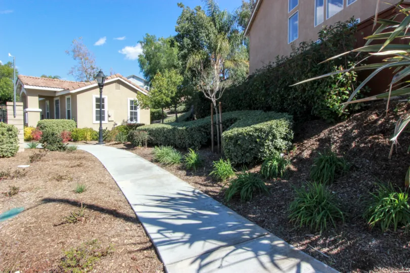This walkway is adjacent to the pool area at Laurel Creek in Temecula