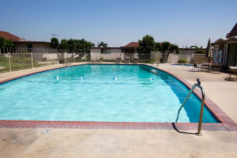 The pool for residents at Alhambra Village Green in Alhambra California