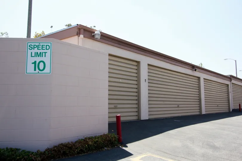The garages at Alhambra Village green in Alhambra California