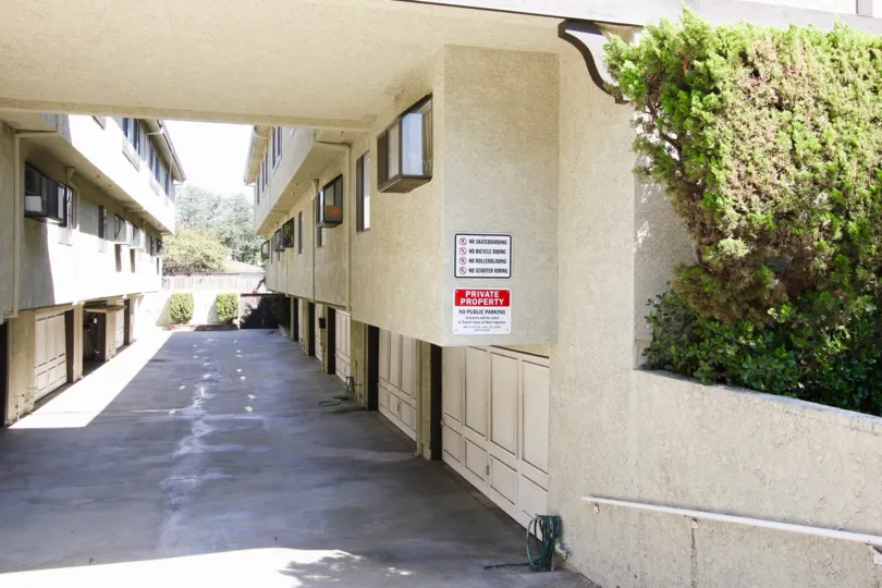 The parking for Curtis Townhomes