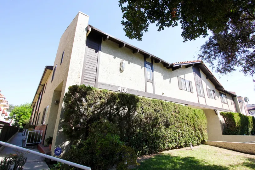 The address on the Curtis Townhomes building