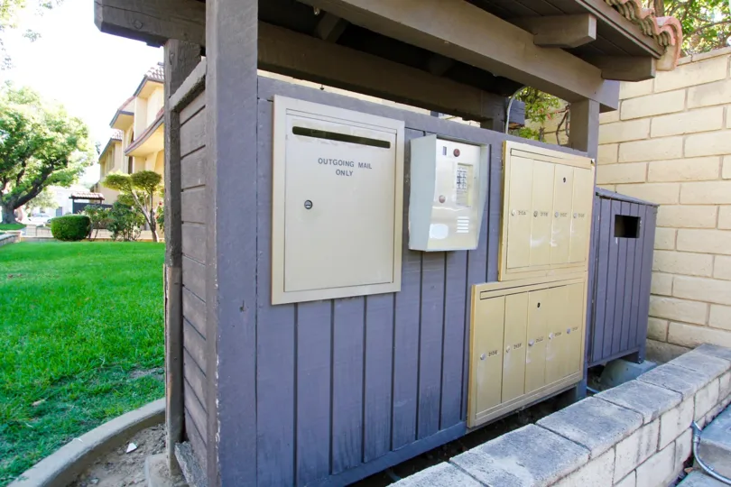 The mail center at La France Townhomes