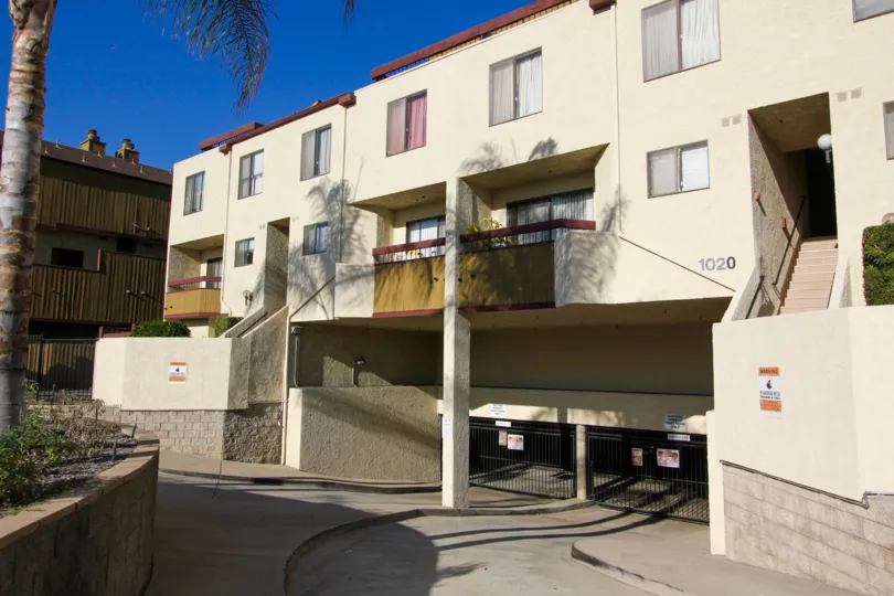 The parking for Marengo Manor in Alhambra California