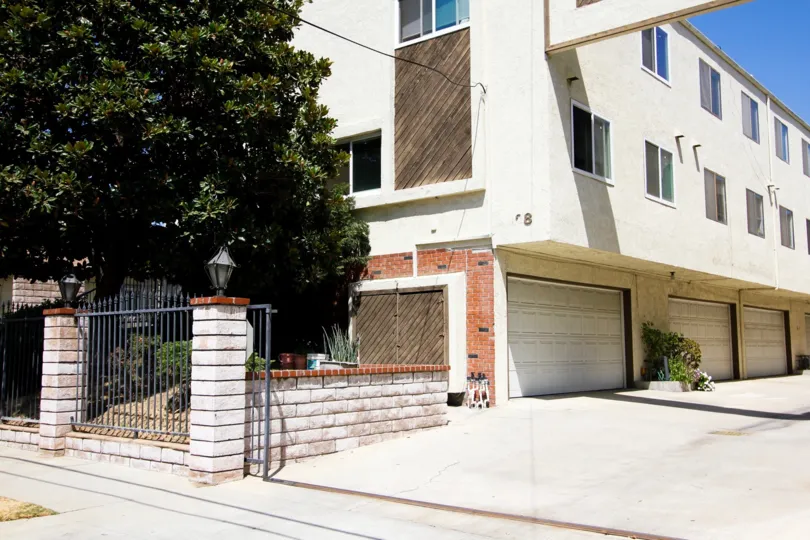 The drive into Monterey Townhomes in Alhambra California