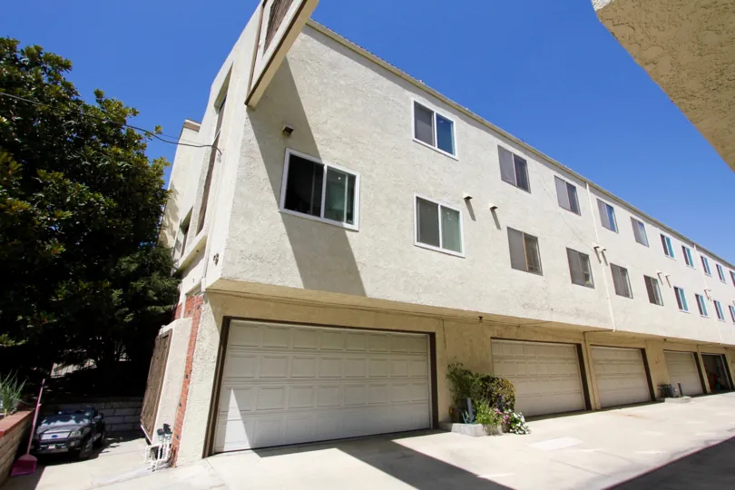 The parking for Monterey Townhomes in Alhambra California