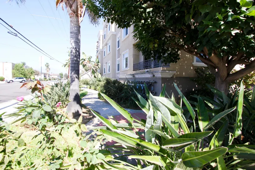 The landscaping around Woodward Manor in Alhambra California