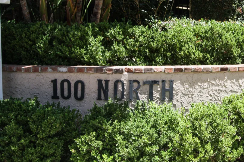 The welcoming sign into 100 N Wetherly