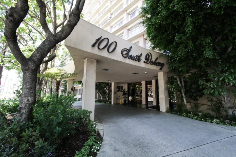 The entance into 100 South Doheny in Beverly Center