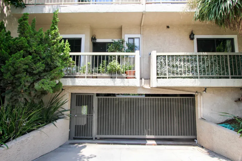 Safe and secure driveway gate to 8651 Olympic in Beverly Center, Ca
