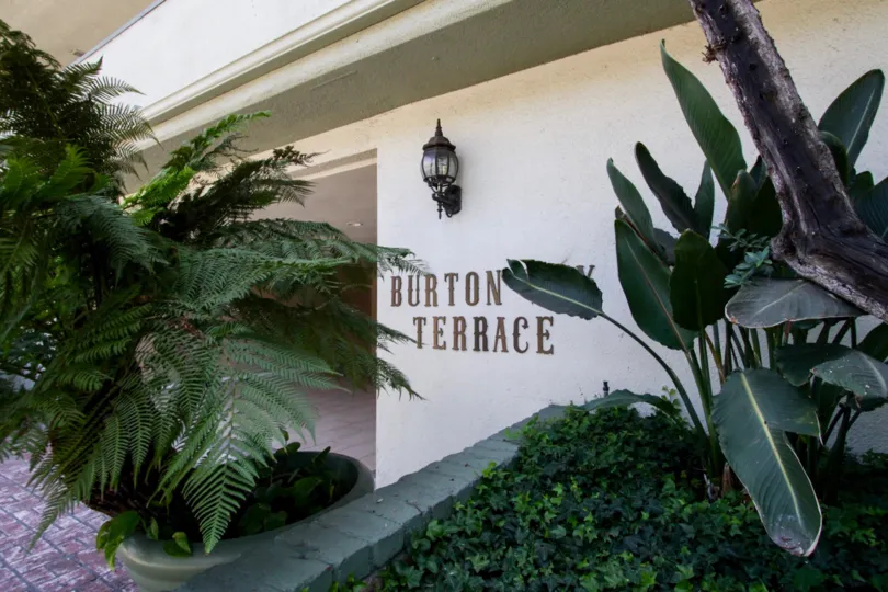 The lettering on Burton Terrace