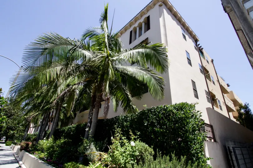 The landscaping around the Clark Regency