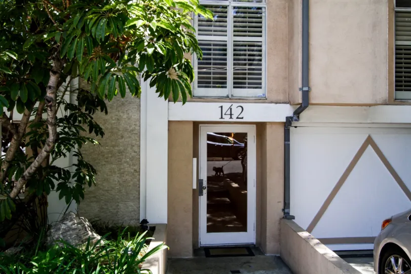 The entrance into Clark Townhomes