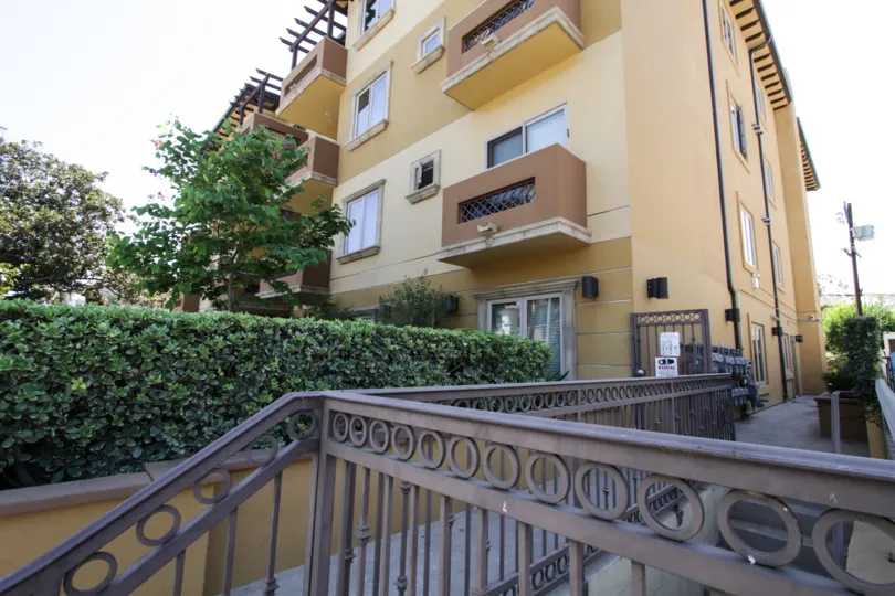 The walkway around Shenandoah Condos