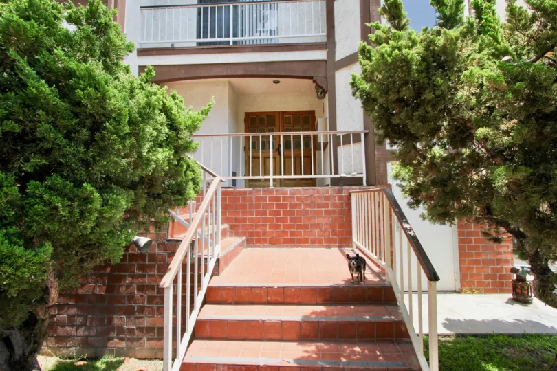 A beautiful, inviting stairway in the warm community of Swall Tudor.