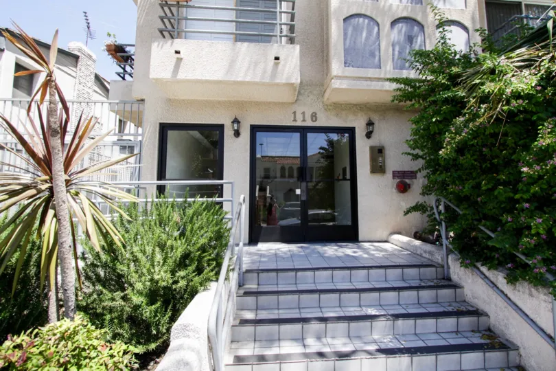 The entryway into the Villa Dina in Beverly Center