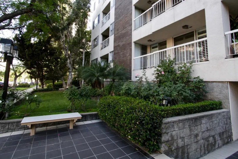 The landscaping at 441 N Oakhurst in Beverly Hills