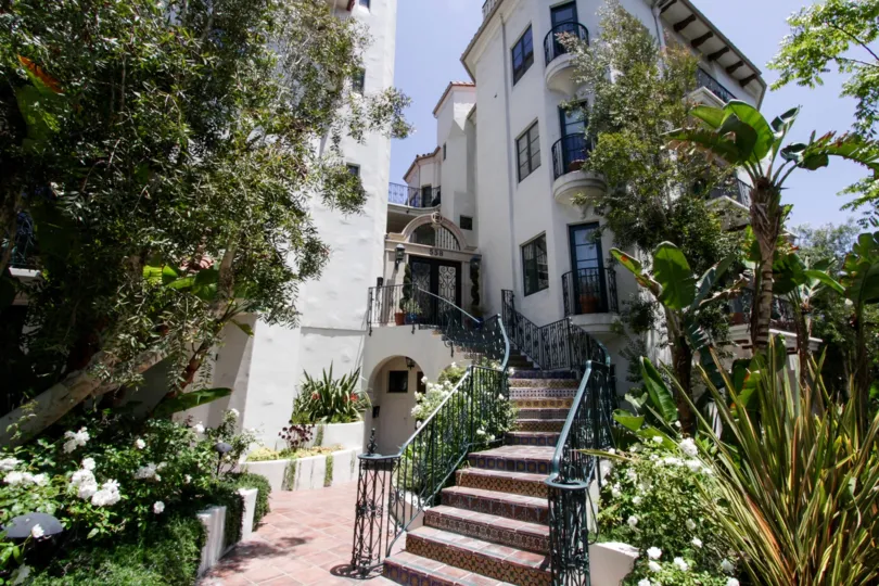 The stairs leading up to Barcelona in Beverly Hills