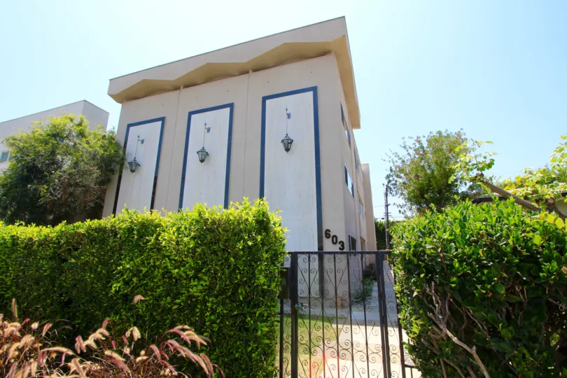 The gated entrance in the Beverly Doheny Townhouse