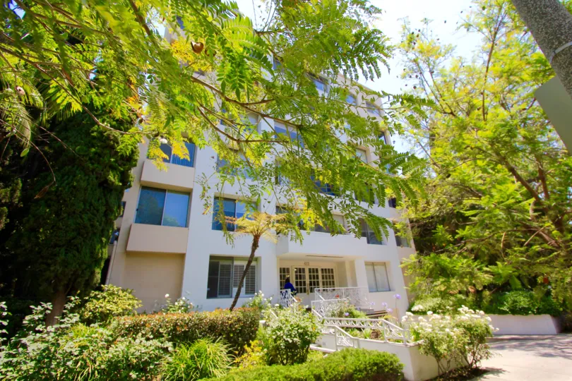The landscaping around the Beverly Hills Town House