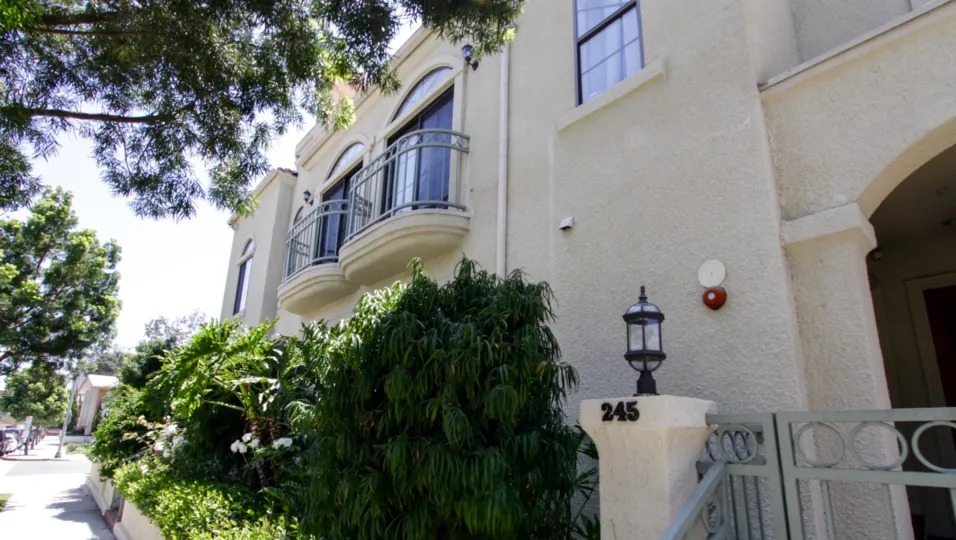 The balconies at the Beverly Young building in Beverly Hills
