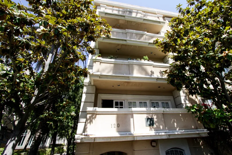 The balconies in Fleur De Lis at Palm