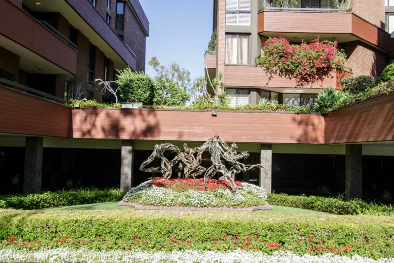 The landscaping seen at the Four Seasons North