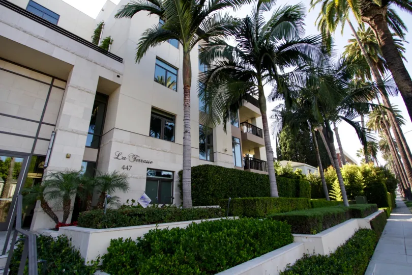 The landscaping at La Terrasse