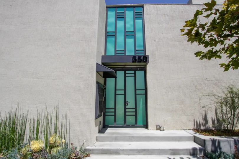 The entrance into McCarty Courtyard