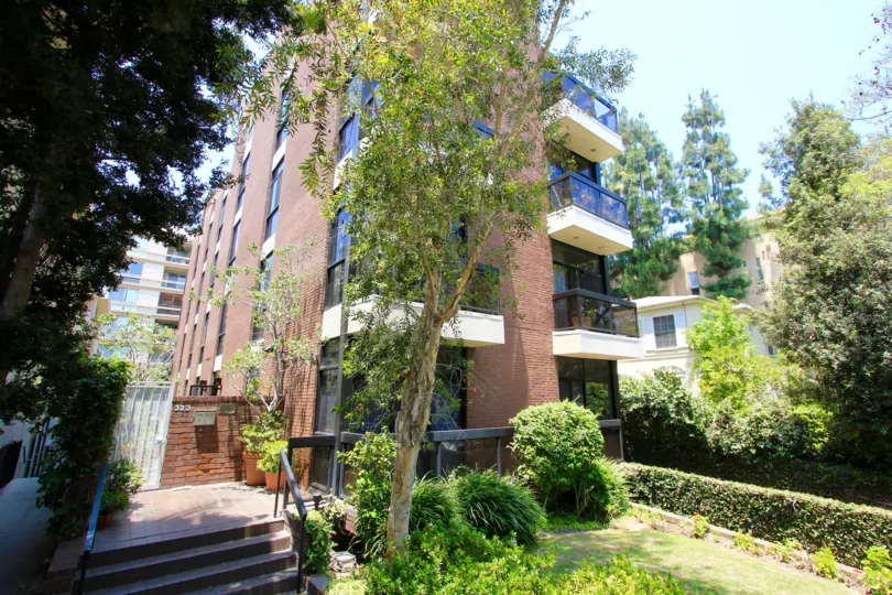 The balconies of Palm Terrace in Beverly Hills