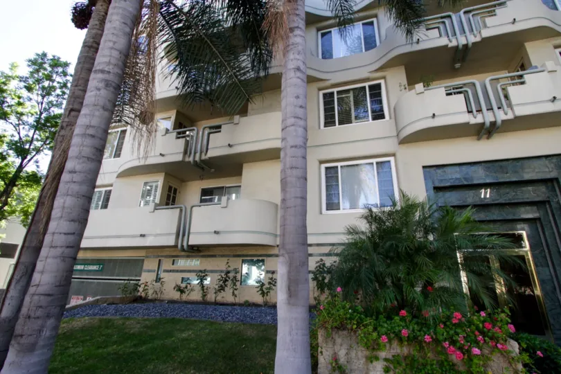 The balconies at the Raffine in Beverly Hills
