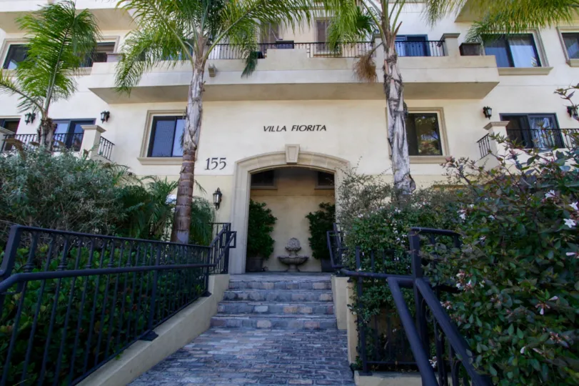 The entrance into the Villa Fiorita in Beverly Hills