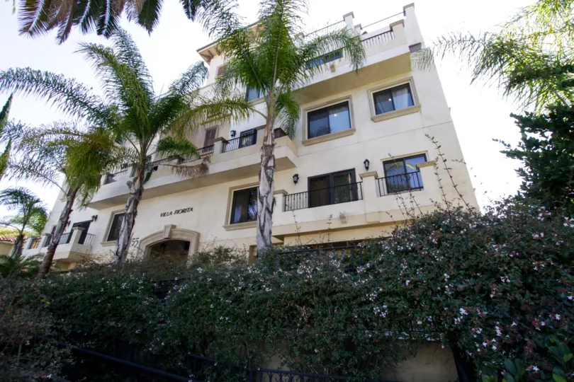 The balconies of the Villa Fiorita in Beverly Hills