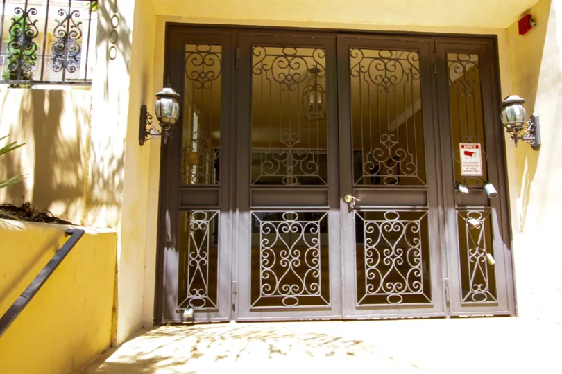 Gated entry to 1000 Westgate condos