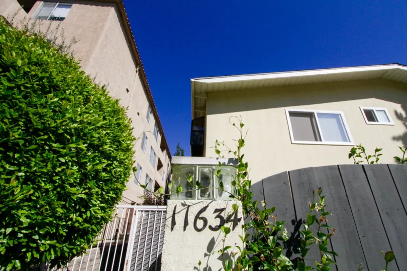 Lushly landscaped grounds surround 11634 Gorham condos