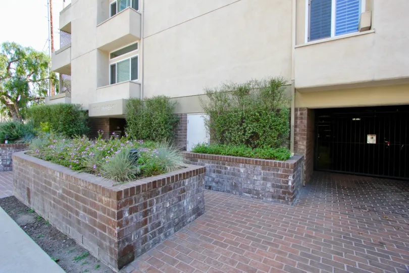 The underground garage entrance at 1175 Amherst in Brentwood, California