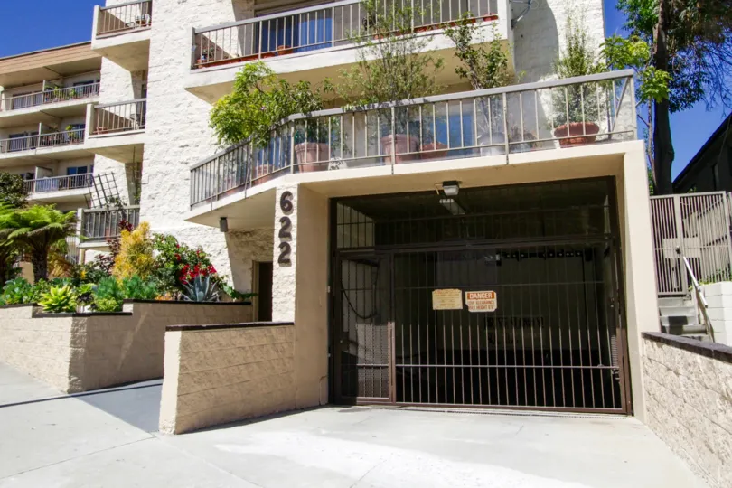 Gated parking entrance to Barrington Terry Hill condos