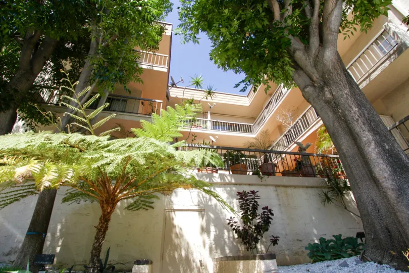 The U shaped buildings create a courtyard in the center of Barrington Terry Hill