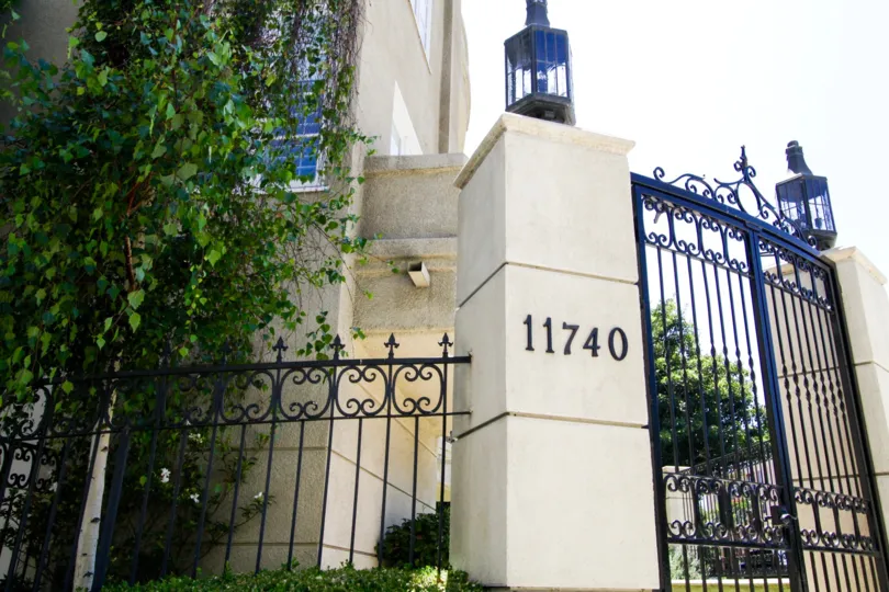 Gated condo entry to Beverly Court