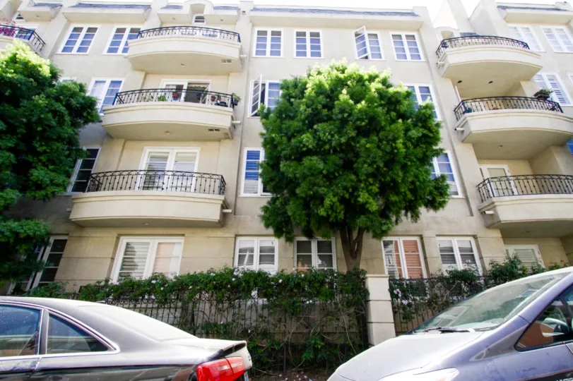 Trees line the sidewalks outside of Beverly Court