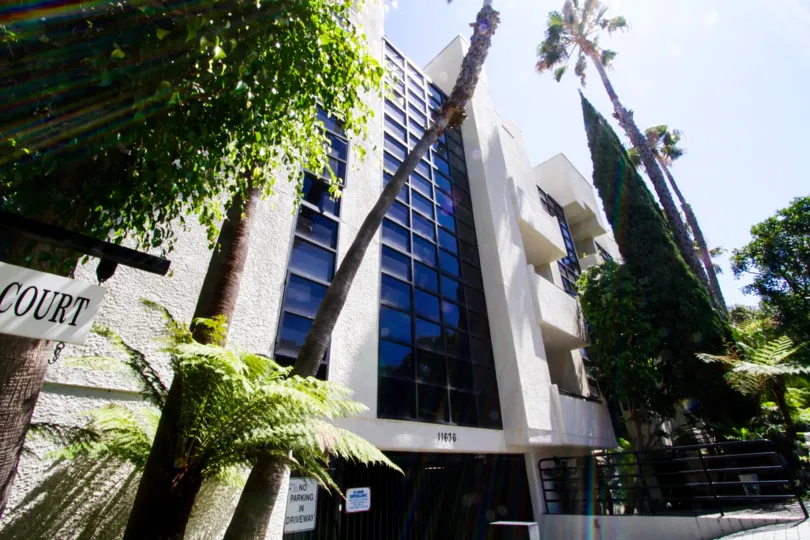 Modern building design on Brentanna Court condo building