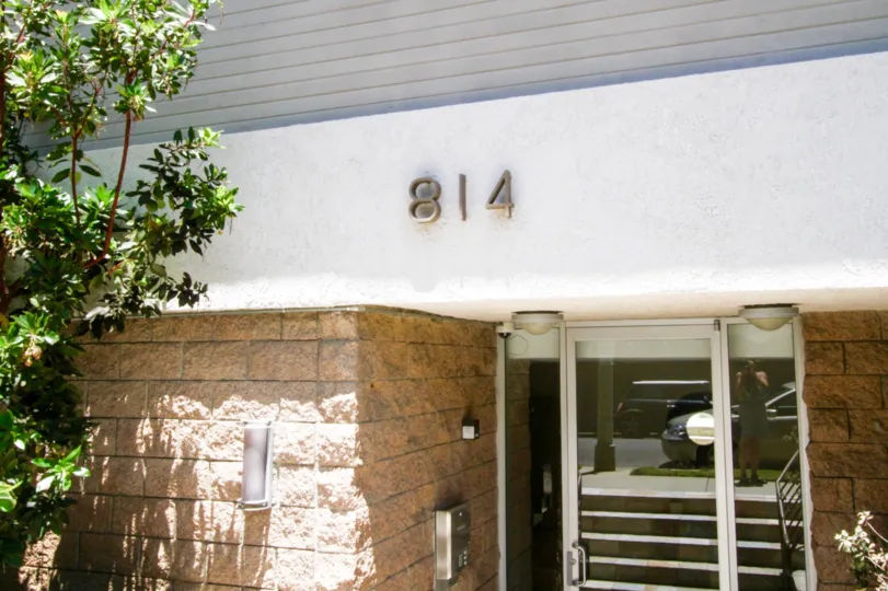 Address numbers to Brentwood Tower mounted above the front door