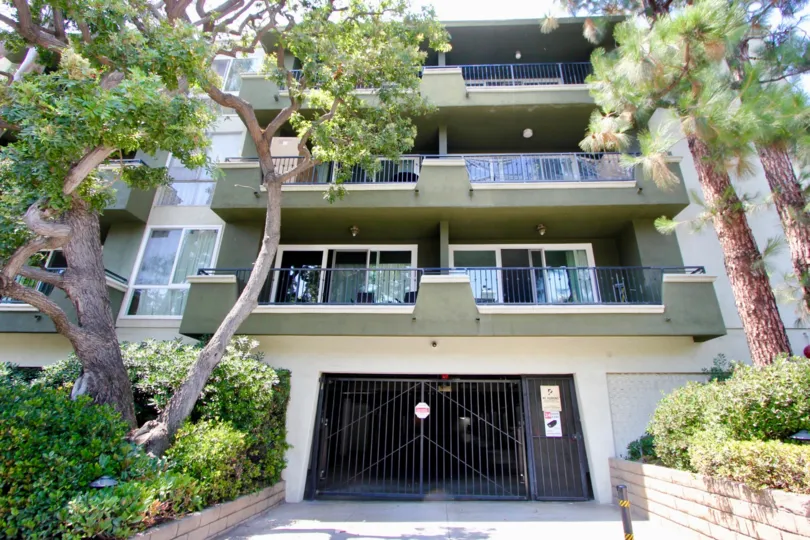A sunny day at the front part of the Coral Tree's community in Brentwood, CA